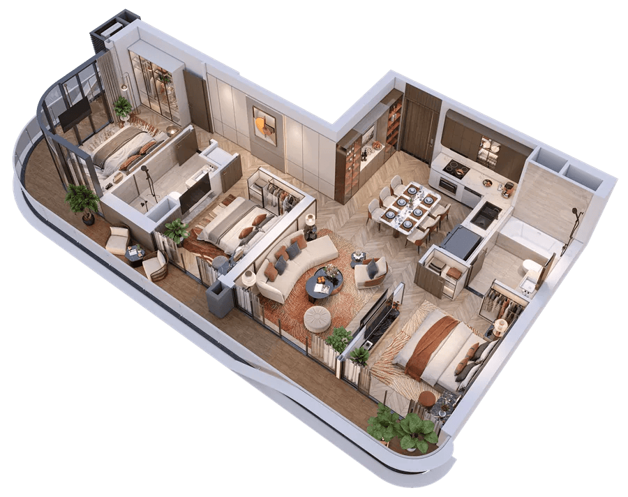 The Legend Đà Nẵng - Căn 3 phòng ngủ